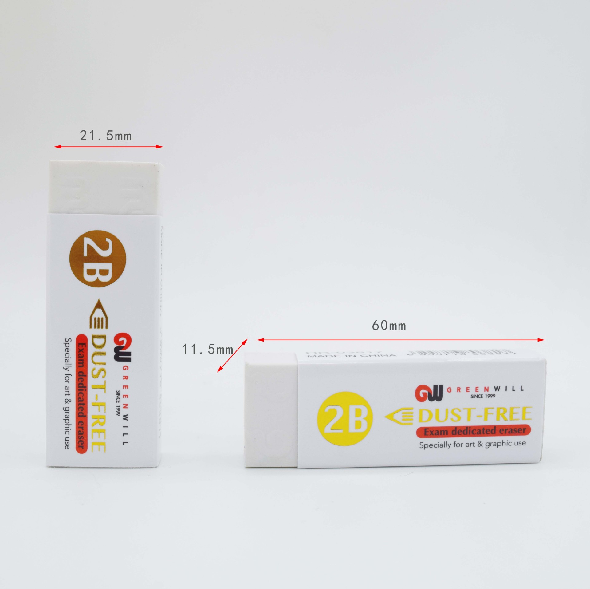 Eraser para estudiantes 2B sin desechos precio al por mayor examen especial dibujo de borracha especial de arte
