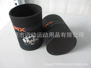 厂家定制潜水料杯套 易拉罐粘合杯套 可乐粘底杯套 可来稿定制