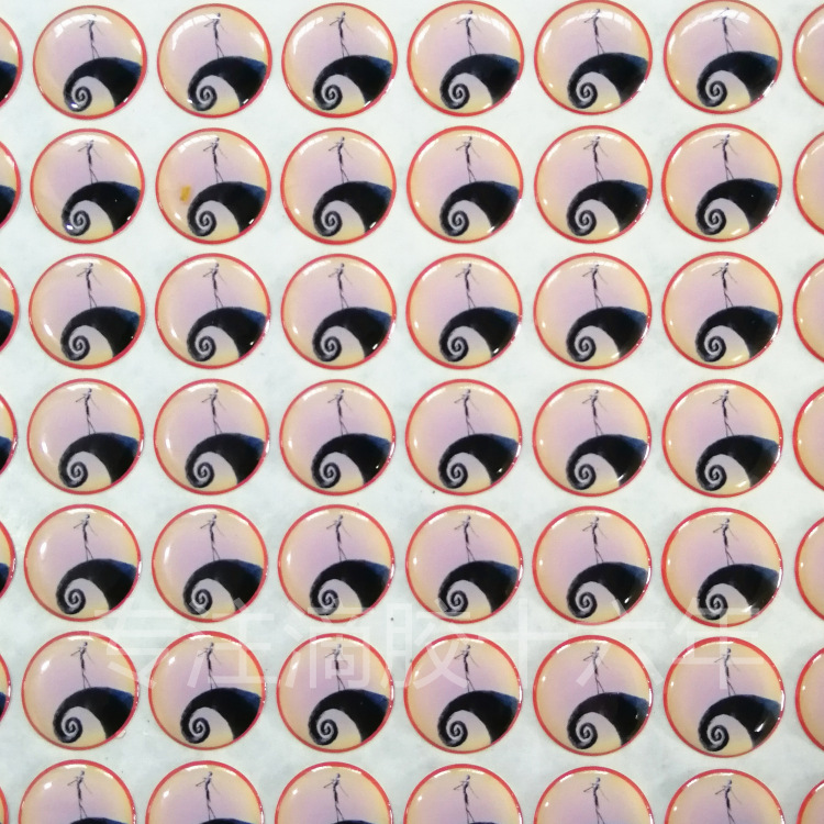 高清艺术图 粘性强 高透亮水晶滴胶不干胶贴纸 免费给样参考