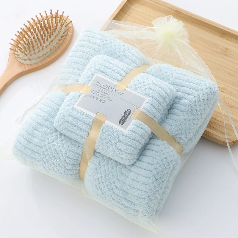 Coral soft bath towel, set, Birthday gift, wholesale