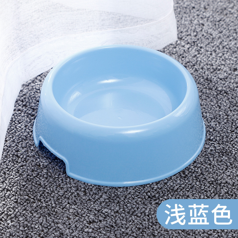 浅蓝色质塑料宠物碗 糖果色宠物食具