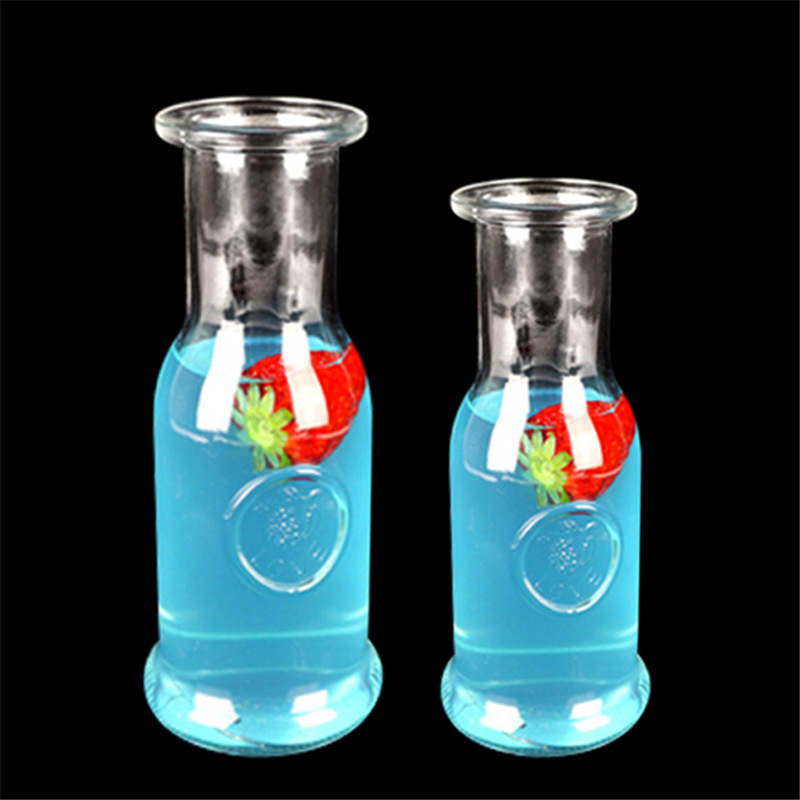 批发500ML官山饮料瓶 插花瓶 冰桔茶瓶冷泡茶玻璃杯饮料花瓶350ml