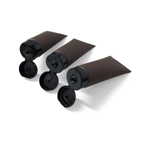 【】100g Brown Cosmetic Soft Tube Packaging Plastic Sanding Flip Top Tube Manufacturer Direct Sale