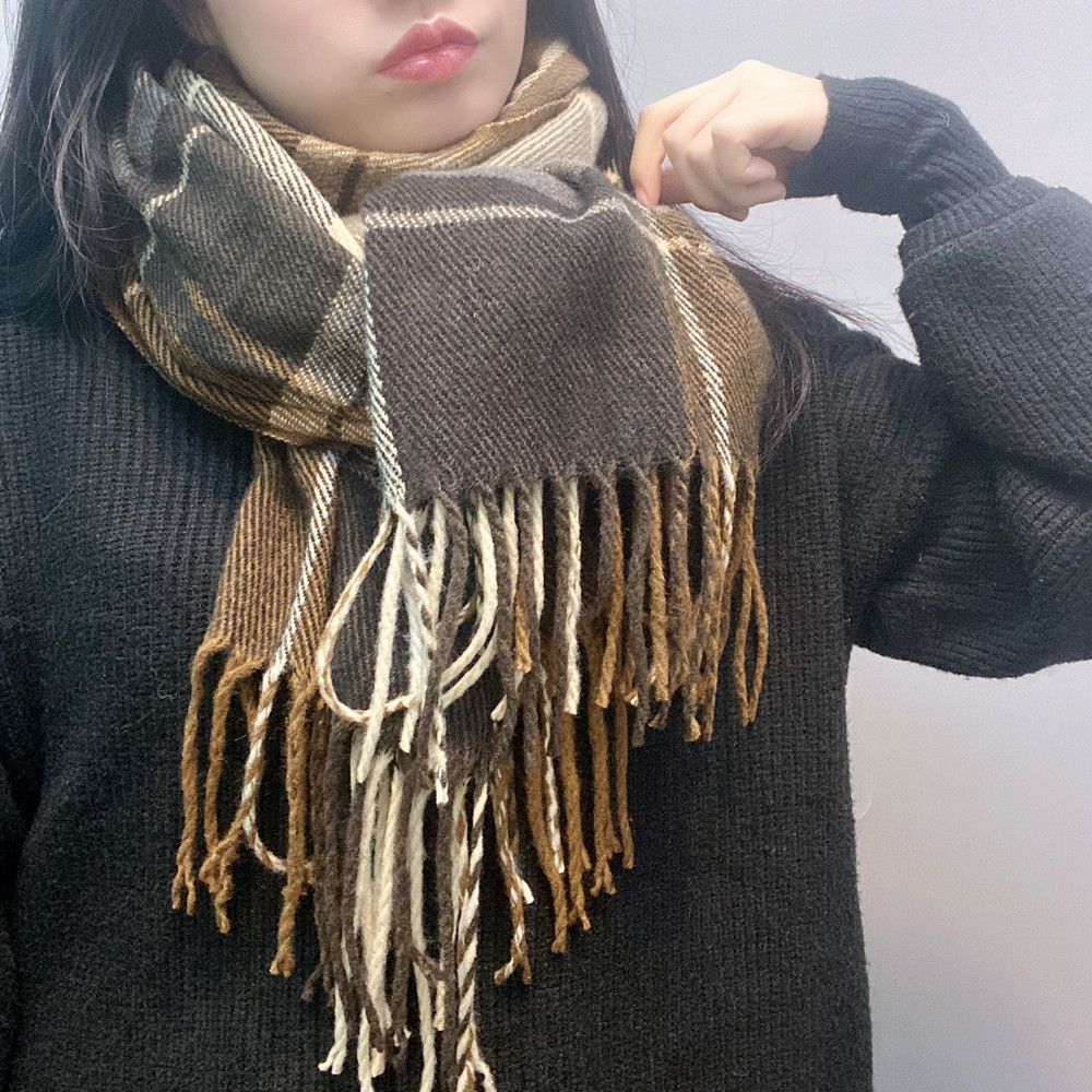 Imitation Cashmere Plaid Scarf display picture 1