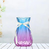 Creative European -style vase color vertical edge craft glass vase living room hydroponic vase decoration dry flower flower arrangement ornaments