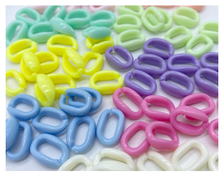 Factory direct sales of acrylic spring-colored chain buckles, versatile for making bag straps, diy for making headwear, hair strings and beads detail image 12