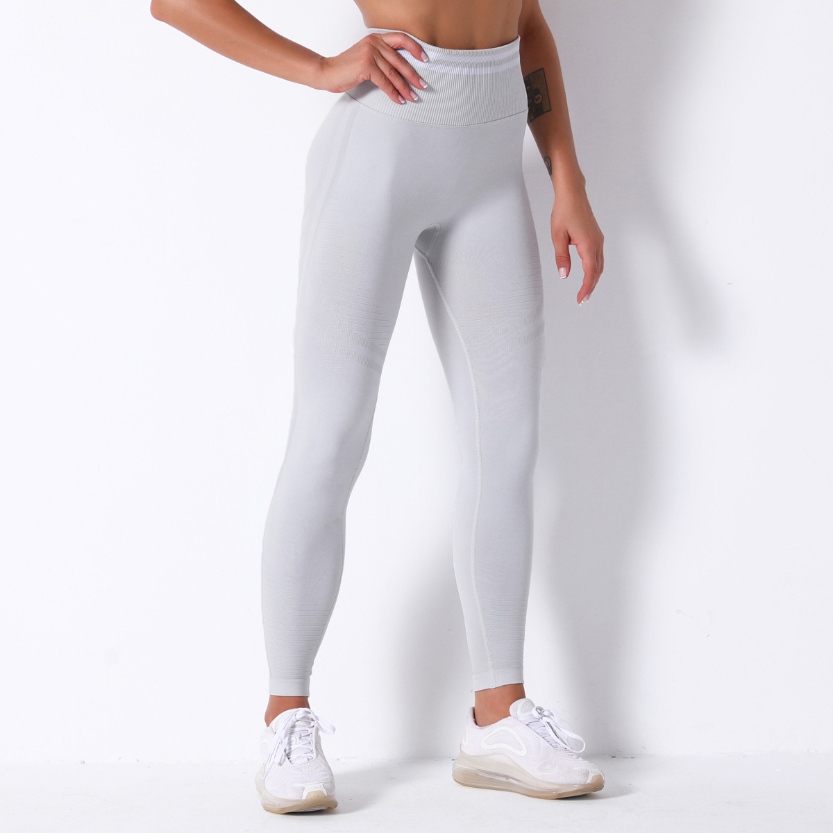 Hip-Lifting High-Waisted Elastic Tight-Fitting Bodybuilding Sports Pants NSNS10725