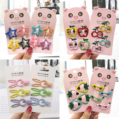 新款发饰bb夹发卡网红小夹子套装 2元店夜市摆摊货源韩版儿童发夹|ru