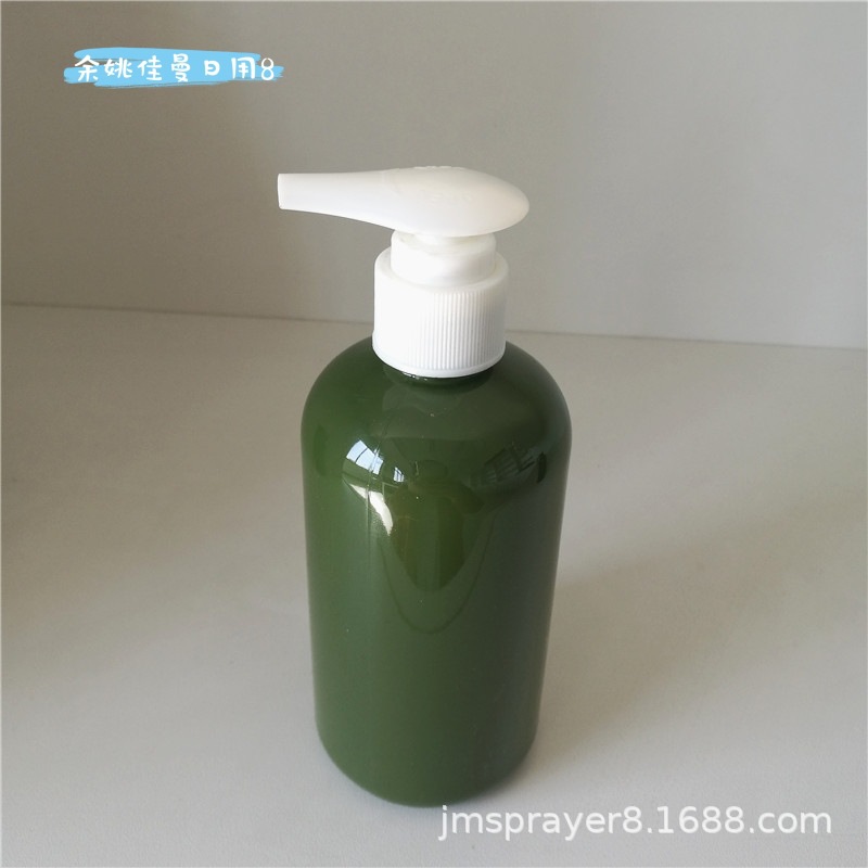 定制款250ML毫升不透光洗发水分装瓶避光橄榄绿按压泵化妆品瓶L05