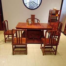 刺猬紫檀红木小元宝茶台 中式组合客厅茶台 木质茶台