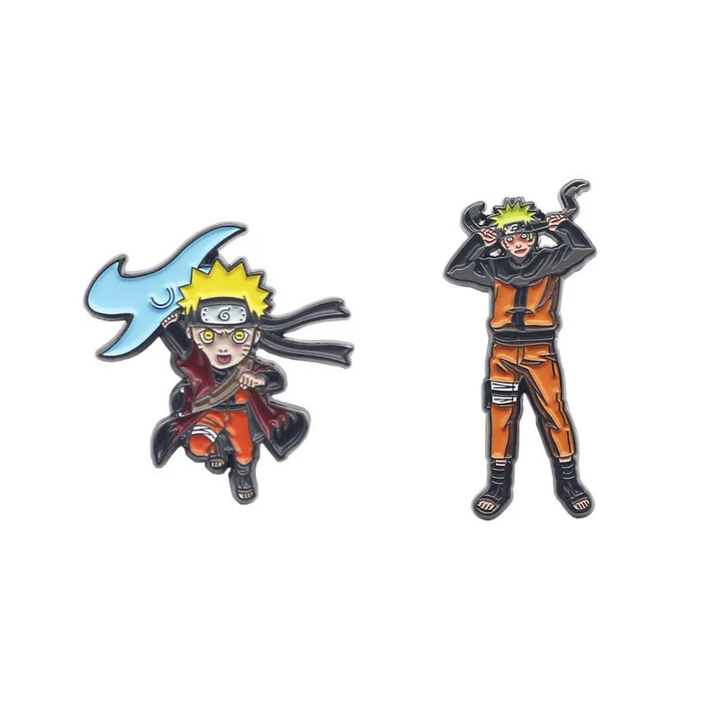 Пуговица-брошь с Naruto, японский мультфильм, милый, металл эмаль, значок для любимого, украшения, булавка