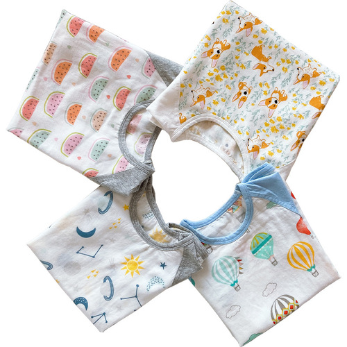 Bamboo cotton pajamas, light bamboo cotton parent-child pajamas, baby pajamas, mother's nightgown, home clothes, parent-child clothes