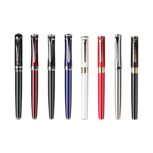 Quick Shipping Multi-Color Metal Signature Pen Gift Box Business Advertising Gift Bead Pen Customizable Logo
