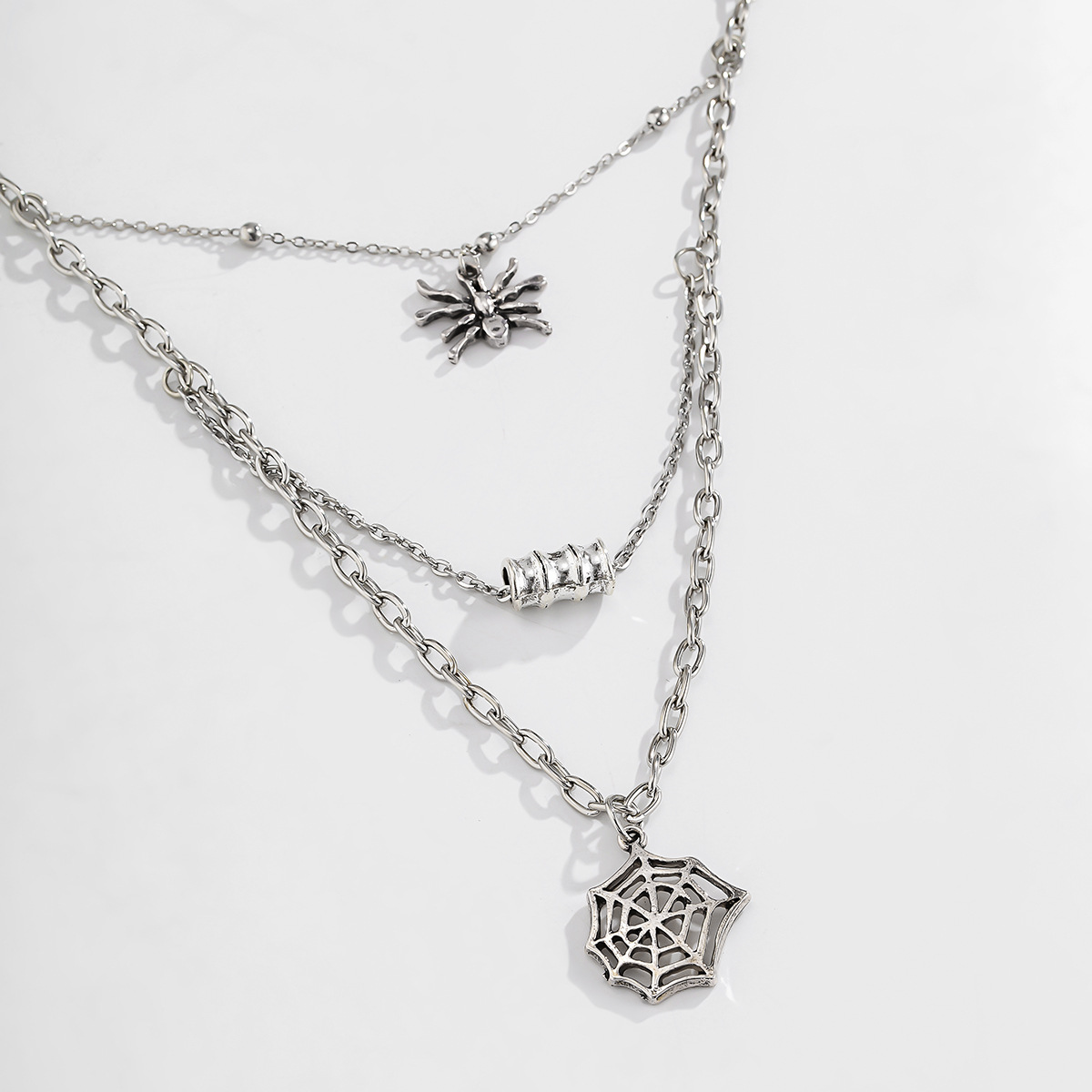 Retro Cross Spider Necklace display picture 7