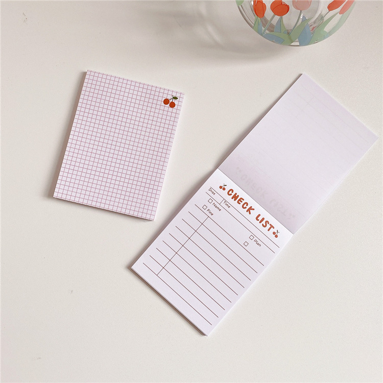 36g Weight Sticky Note Stationery Type 1 Piece Quantity Class, Graduation, Lectures Occasion Cherry Pattern Casual, Elegant, Sweet Style 1 Piece Cherry Class Graduation Lectures Paper Casual Elegant Sweet Sticky Note 3