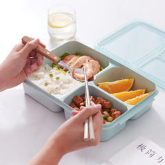 Large Capacity Student Lunch Box Sealed Lunch Box Meal Box Bento Box Microwave Safe Plastic Covered Preserving Box Wholesale