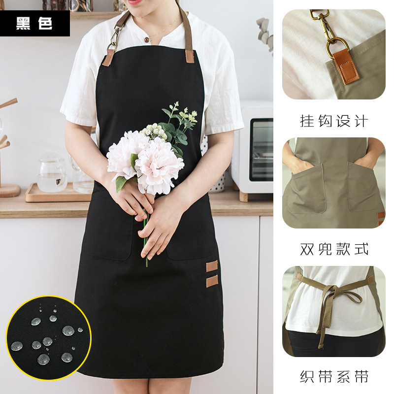 Delantal cocina casera lindo estilo japonés impermeable a prueba de aceite imprimible ropa de trabajo abrigo de moda de estilo coreano de las mujeres para adultos