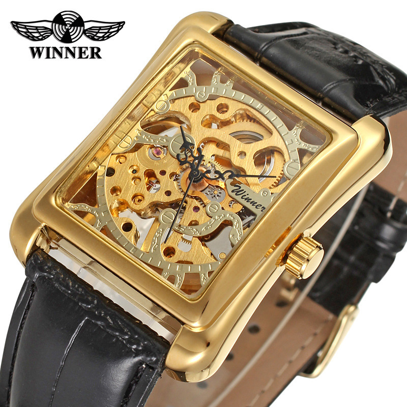 winner winner 002 Men's Fashion Watch Casual European and American Hollow Manual Mechanical Watch Wholesale