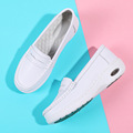 一件代发春夏新款白色护士鞋女气垫单鞋真皮休闲鞋舒适软底工作鞋