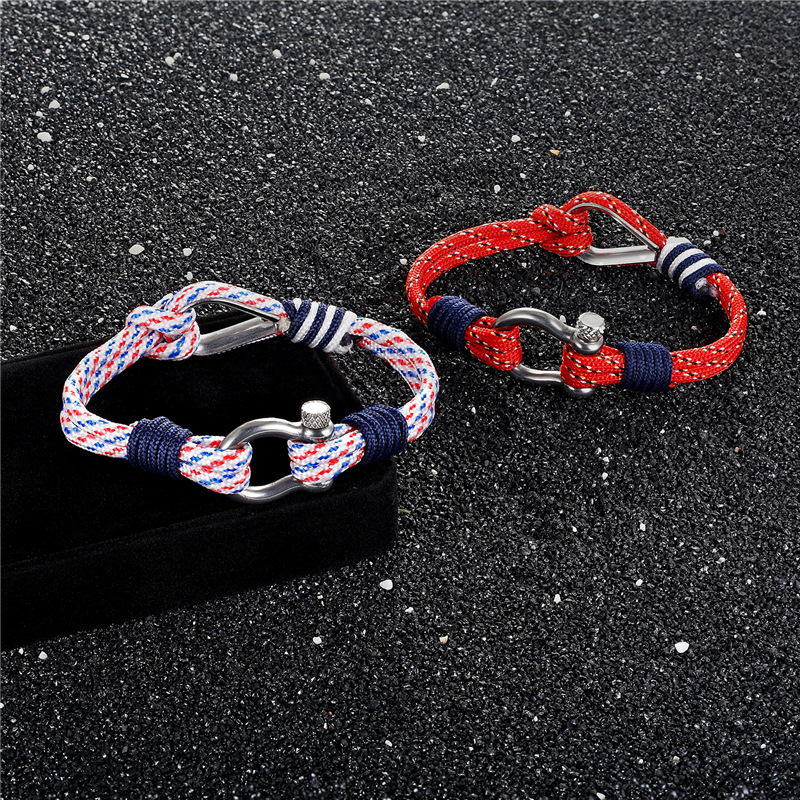 Men's Gender Elegant Simple Style Geometric Titanium Steel Men's Bracelets Men Cord & Leather Bracelets