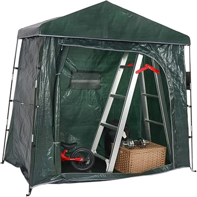 Wholesale Outdoor Mountain Bike Tent Rainproof and Dustproof Household Sundries Storage Room Bicycle Battery Car Tent PE Cloth (Çadırlar) - green-200100190cm