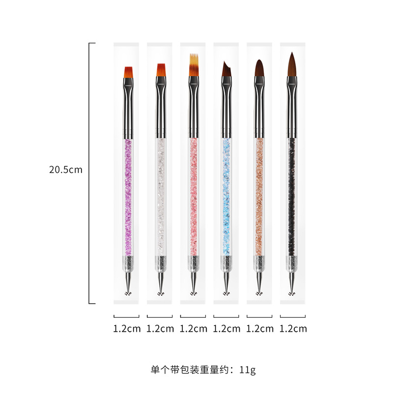 Herramientas de manicura especiales transfronterizas pluma de pintura de doble cabeza ciruela flor imán tallado dibujo pluma patrón flor pluma magnética pluma de fototerapia