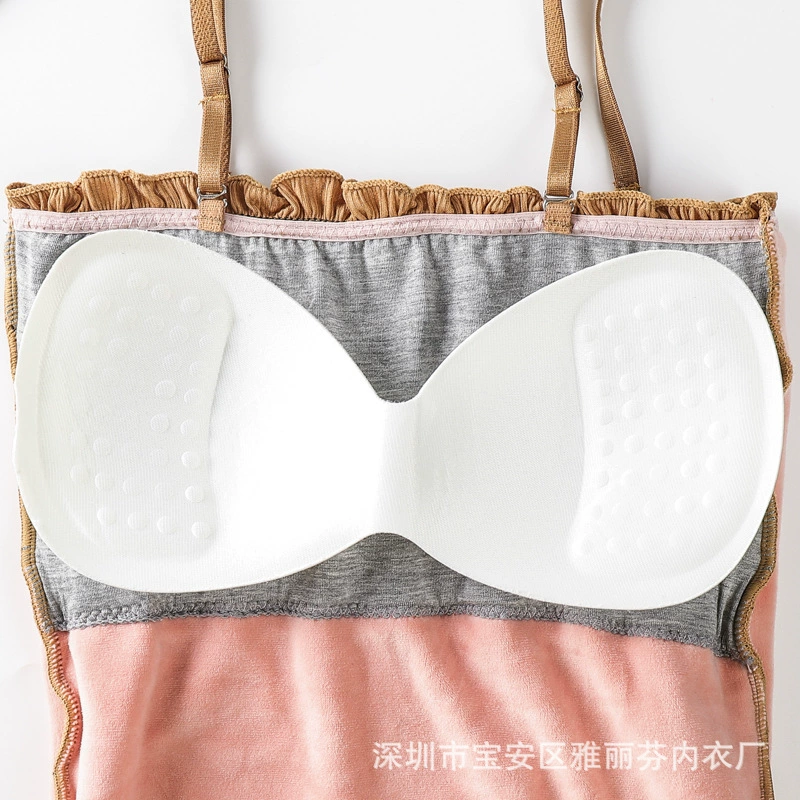 Keep warm vest, warm top with cups, breast pads, base thermal underwear