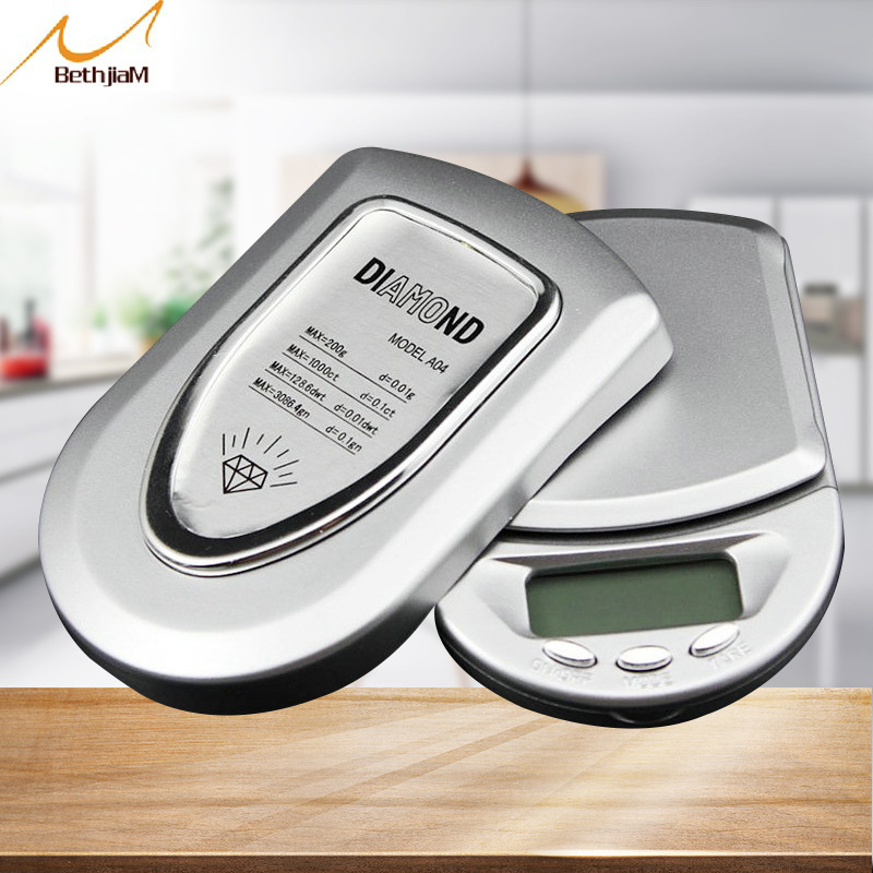 便携式小型口袋珠宝克拉电子秤 迷你家用厨房称 烘焙电子克重称