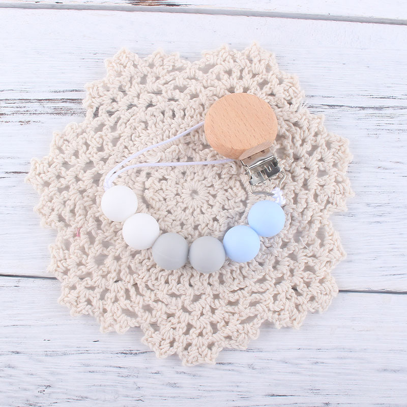 Bebé suministros de haya juguete mordedor bebé chupete de silicona pezón anti-gota cadena Amazon AliExpress Venta caliente