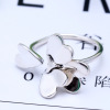 Copper silver fashionable fresh ring, European style, four-leaf clover