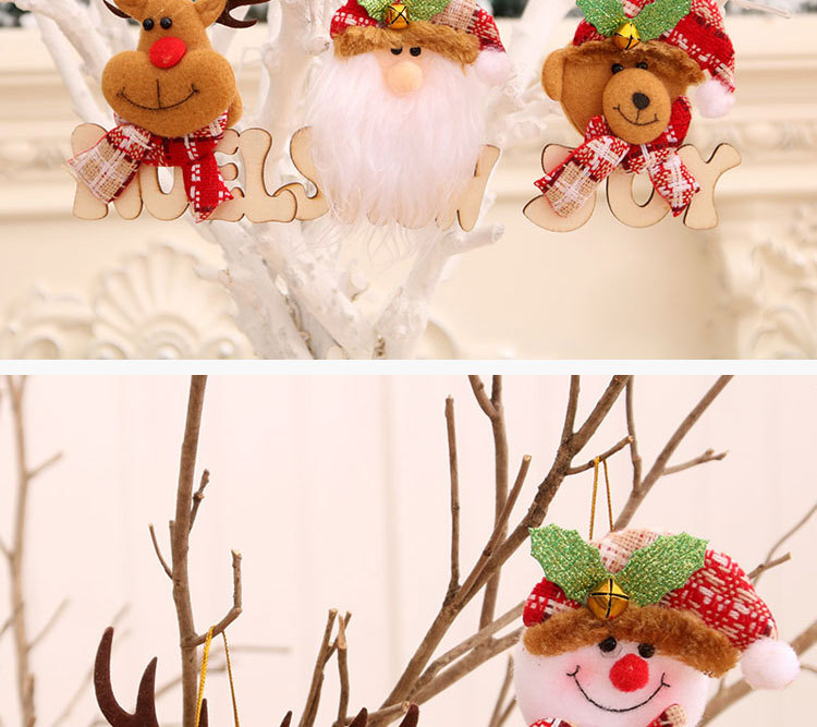 New Christmas Wooden Alphabet Dolls Small Pendant Christmas Tree Pendant Decorations display picture 8