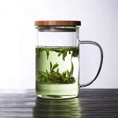 玻璃杯茶杯帶把帶蓋茶水分離泡茶杯過濾花茶杯辦公室水杯家用杯子