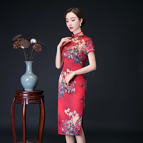 Chinese Dress cheongsam for womenCheongsam retro cheongsam skirt short national dress