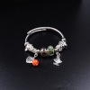 Retro steel wire stainless steel, metal pendant, adjustable beaded bracelet, new collection, wholesale