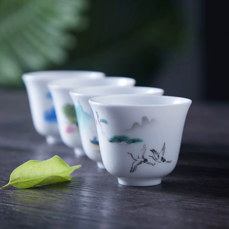 Кунг-фу Керамика бытовая Магнолия догат красота чашка маленькая чайная чашка дегустация чашка Личная чашка дегустация чашка мастер чашка индивидуальный