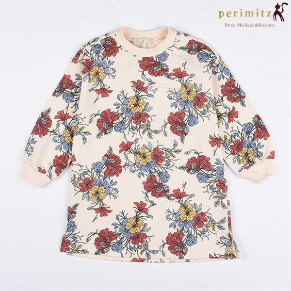 秋冬季女童純棉毛圈裙衫 韓國perimitz玫瑰花朵半身裙