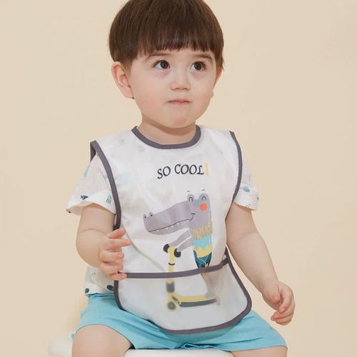 Bread smock, baby smock, baby reverse dressing, waterproof, anti-dirty eating clothes, sleeveless protective clothing, children's painting smock