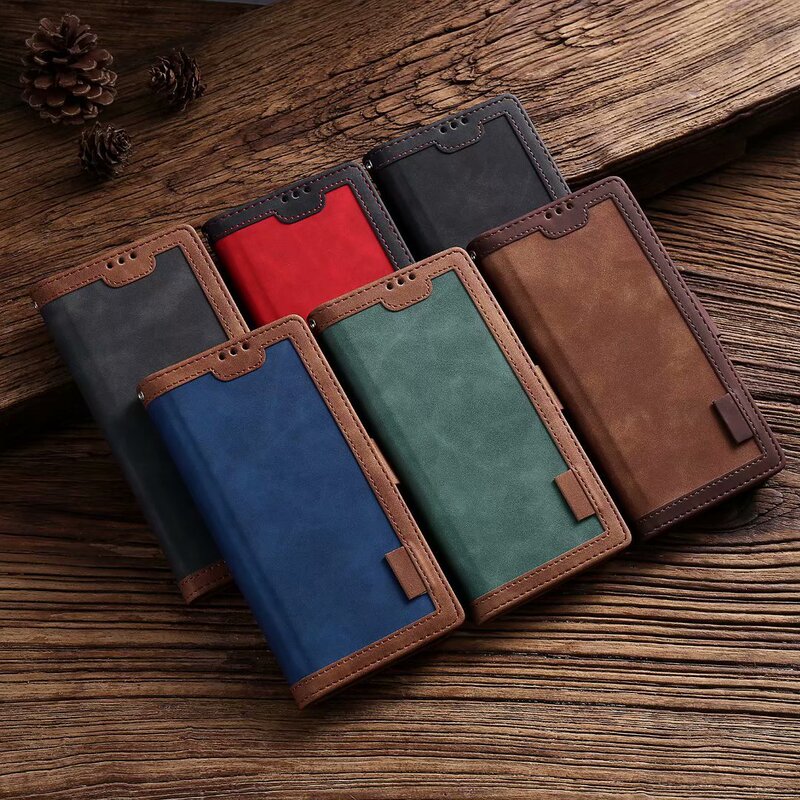 For Samsung S23Ultra retro stitching mobile phone case NOTE20 card wallet A52 leather case A14 protective case For Samsung S23Ultra retro stitching mobile phone case NOTE20 card wallet A52 leather case A14 protective case