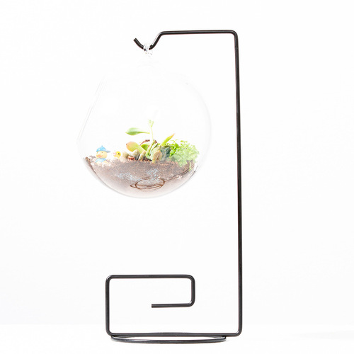 Universal Micro Landscape Wall Hook Bracket New Glass Bottle Hanger Iron Frame Barbie Doll Geometric Pattern Iron Stand