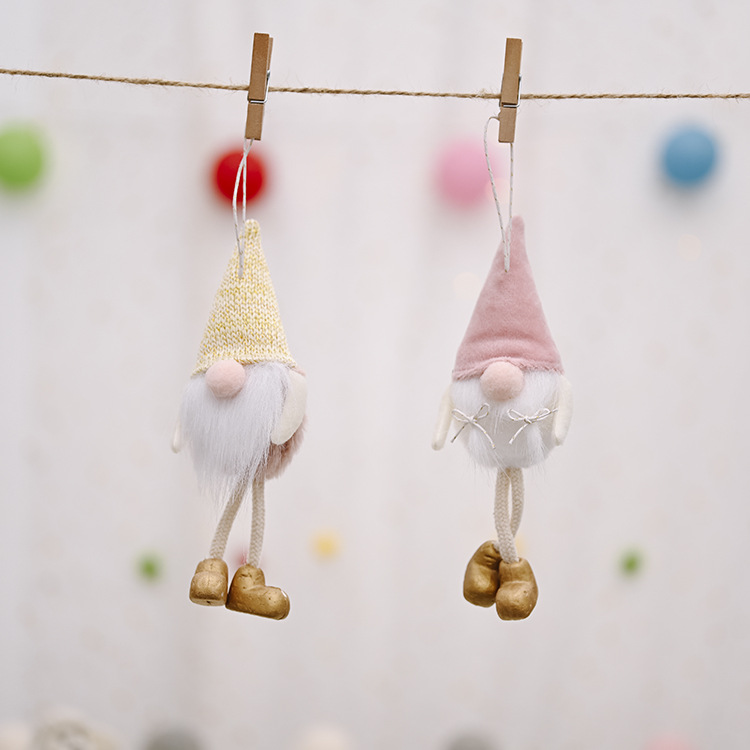 Christmas Decoration Flannel Faceless Doll Hanging Leg Pendant display picture 14