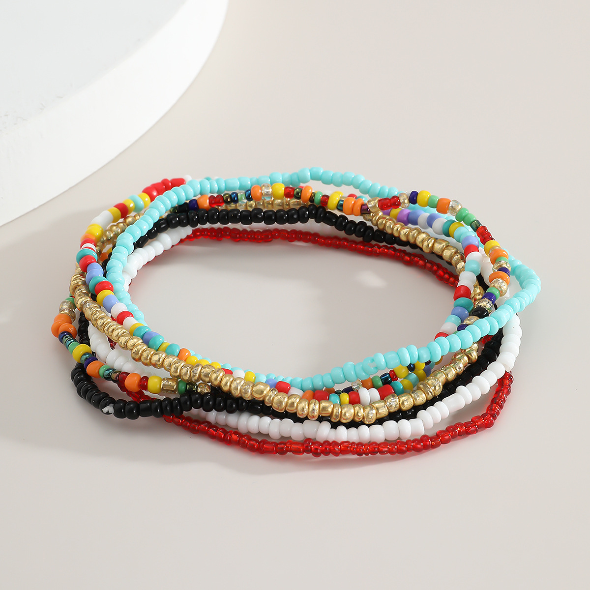creative and fashionable jewelry bohemian style rice bead set bracelet color jewelry wholesale nihaojewelrypicture2