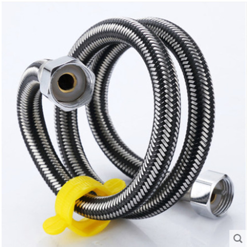 304 stainless steel metal braided hot and cold water inlet hose water pipe toilet water heater high pressure connecting pipe 4 points household