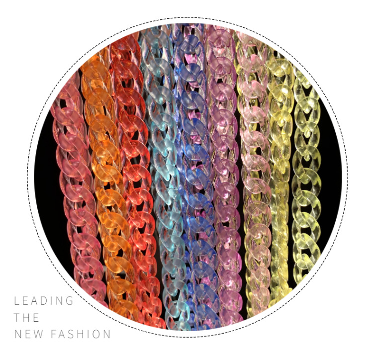 diy simple and versatile accessories: Bag strap decoration, popular hairpin accessories, transparent color-plated chain buckle detail image 11