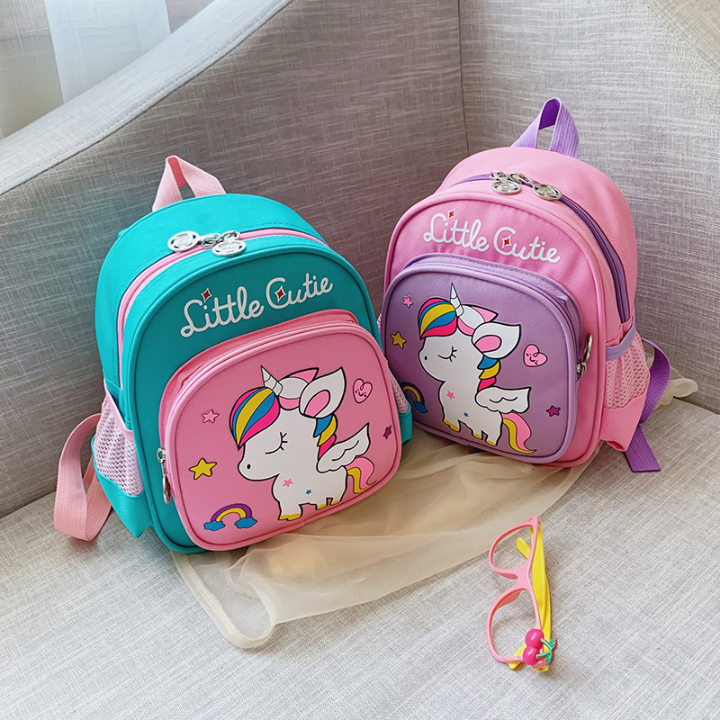 Children's kindergarten bag 3-5 years old school pre-printed backpack cartoon cute girls book to reduce backpack