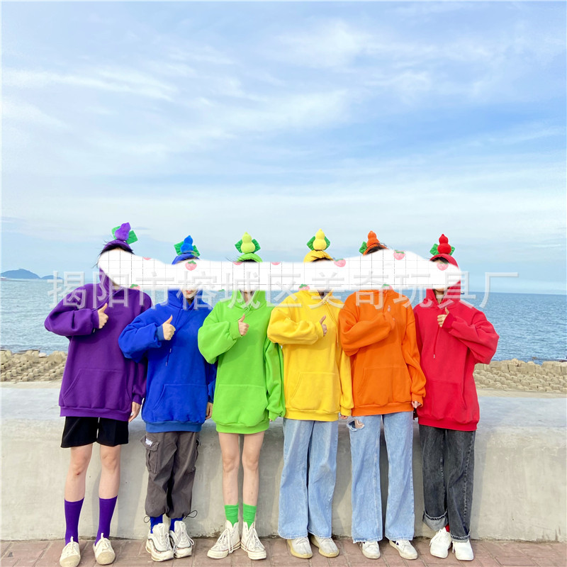 葫芦沙雕卫衣娃娃机毛绒玩具摆件彩色葫芦闺蜜装班服表演服装饰品