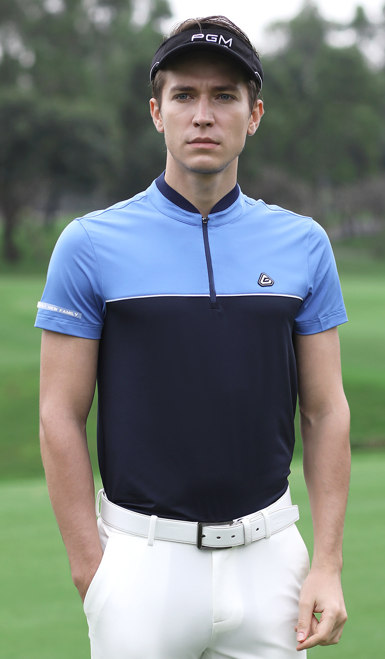Áo thun golf nam ngắn tay thoáng khí nhanh khô — YF255-Đỏ Trắng, YF247-Áo màu xanh navy xám, YF263 ngắn tay trắng xám, YF255-Trắng Đen chi tiết 2