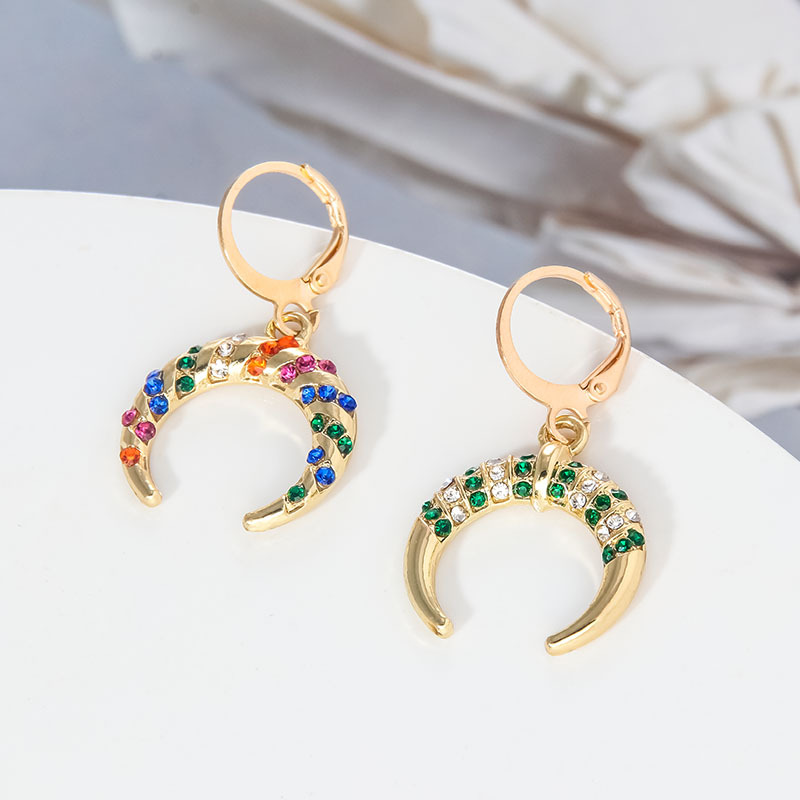 Fashion Asymmetric Colorful Striped Earrings display picture 7