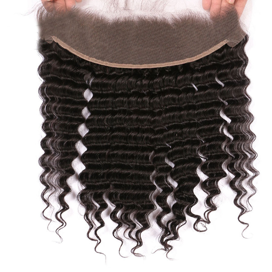 brazilian human hair deep wave lace fron...