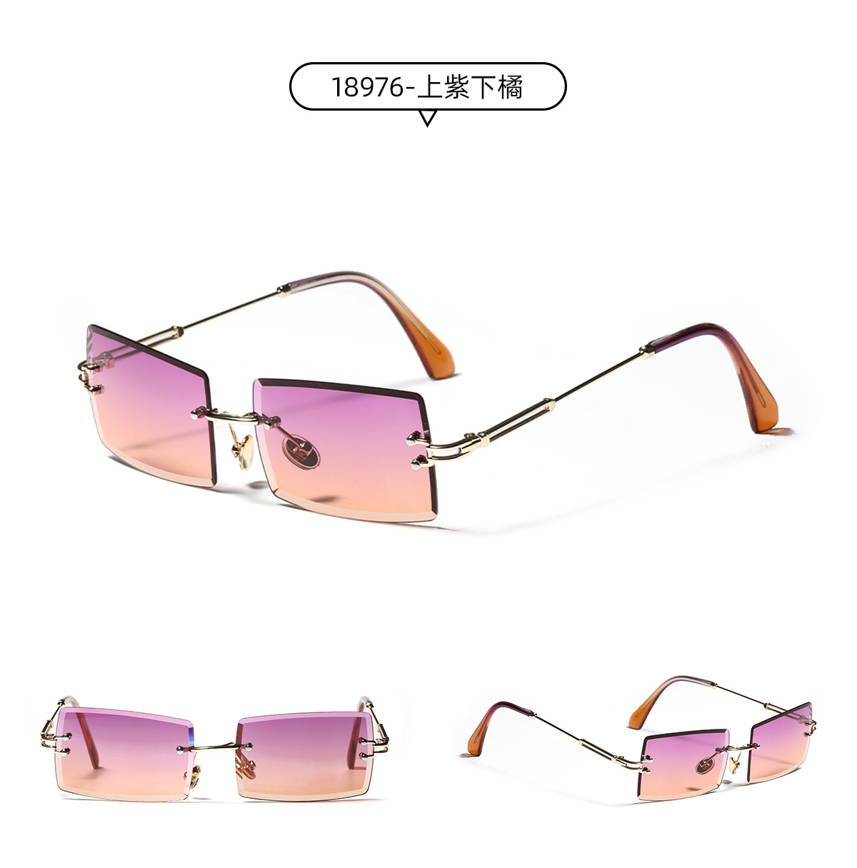 70g Weight Outdoor, Travel, Party, Fishing Occasion Women'S, Men'S, Unisex Gender Glam, Hip-Hop, Retro, Fashion, Simple Style Style Dark Green, Purple, Green, Blue, Gold Color  Retro Diamond Trim Transparent Glasses 7