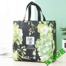 无纺布立体袋定制 厂家有现货通用版彩印覆膜广告礼品手提袋批发